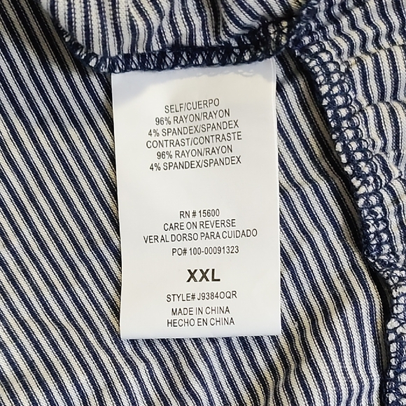 Jolt Blue and White‎ Raglan Peplum Blouse - Picture 7 of 10